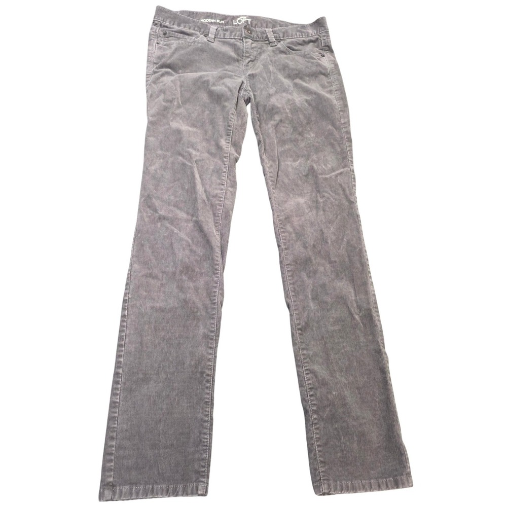 Ann‎ Taylor LOFT Modern Slim Corduroy Pants Women's Size 4 Brown Straight Leg